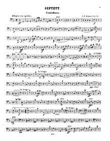 Partition basse, Septett No.1 Op. 74, Hummel, Johann Nepomuk