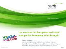 Les vacances des Européens en France vues par les Européens et les Français