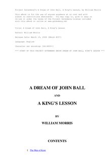 A Dream of John Ball; and, a king s lesson