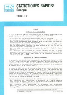 STATISTIQUES RAPIDES Énergie. 1988 6