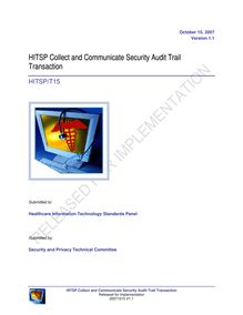 T15 - Collect and Communicate Security Audit Trail Transaction