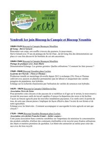 Le programme des Biotonomies à Besançon
