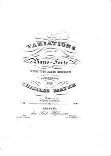 Partition complète, Variations sur un Air Russe No.1, Mayer, Charles