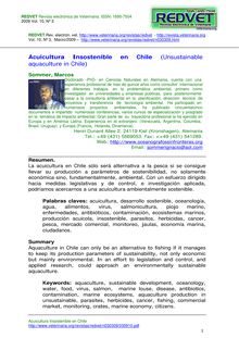 Acuicultura Insostenible en Chile (Unsustainable aquaculture in Chile)