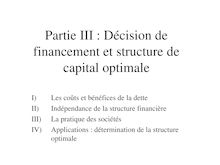 Decisions financement et capital