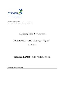 Ramipril ISOMED 1,25 mg, comprimé - Générique
