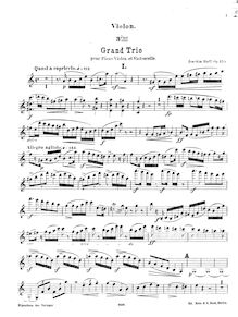 Partition de violon, Piano Trio No.3, Op.155, A minor