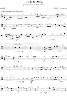 Partition Trombone 1, Río de la Plata, Horn or Trombone Quartet