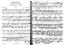 Partition Piano I (solo , partie), Konzertstück, Introduktion und Allegro