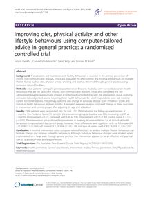Improving diet, physical activity and other lifestyle behaviours using computer-tailored advice in general practice: a randomised controlled trial