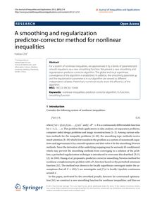 A smoothing and regularization predictor-corrector method for nonlinear inequalities