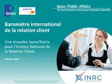 Baromètre international de la relation client  