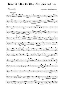 Partition violoncelles/Basses, hautbois Concerto en B flat major