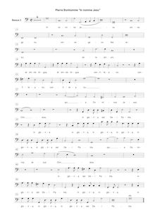 Partition basse 2 , partie, Melodiae sacrae, Bonhomme, Pierre