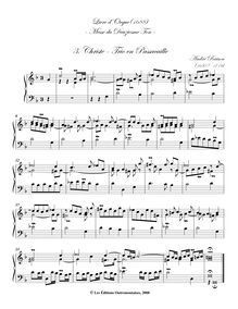 Partition Messe du Deuziesme Ton - , Christe - Trio en Passacaille, Livre d Orgue