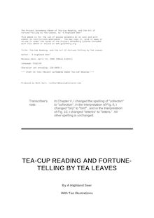 Tea-Cup Reading and Fortune-Telling by Tea Leaves, by a Highland Seer