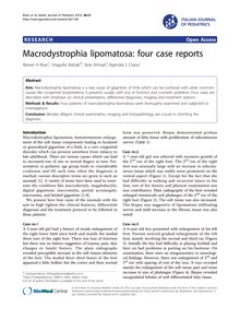 Macrodystrophia lipomatosa: four case reports