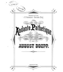 Partition complète, Andante Pathetique, Andante Pathetique for Piano or Organ