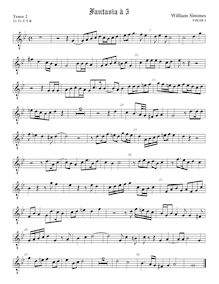 Partition ténor viole de gambe 2, octave aigu clef, Fantasia, G minor
