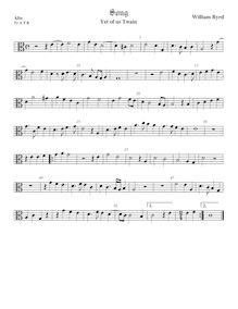 Partition ténor viole de gambe 1, alto clef, chansons of Sundry Natures par William Byrd