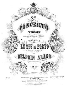 Partition de violon, violon Concerto No.2, Op.34, Alard, Jean Delphin