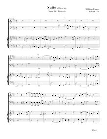Partition Fantasia VdGS No.129 – partition complète,  No.6 pour 2 violes de gambe et orgue