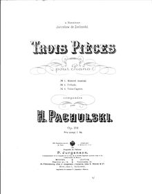 Score, 3 pièces, Op.22, Pachulski, Henryk