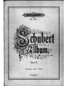 Partition Complete chansons, Book 2, , partie 1, chansons, Schubert, Franz