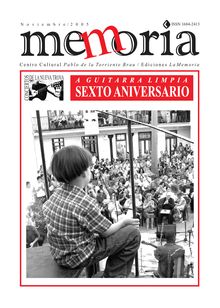 Cuaderno Memoria, nov. 2005. Sexto Aniversario "A guitarra limpia"