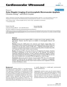 Color Doppler imaging of cervicocephalic fibromuscular dysplasia
