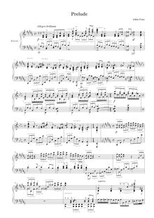 Partition , Prelude 1, 3 Klavierstücke, Fries, Albin