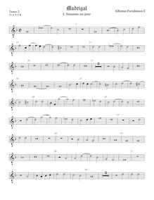 Partition ténor viole de gambe 3, octave aigu clef, madrigaux, Ferrabosco Sr., Alfonso