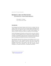 KIERKEGAARD AND NIETZSCHE: CONTRASTS AND COMPARISONS