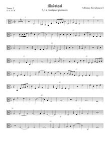 Partition ténor viole de gambe 3, alto clef, madrigaux, Ferrabosco Sr., Alfonso