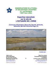 Expertise naturaliste sur le site de L'ESTUAIRE DE L'ORNE