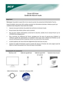 Notice LCD Acer  AL 2216W