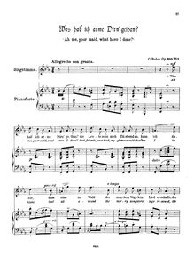 Partition Nos.1 et 2, 3 chansons, Op.310, Bohm, Carl