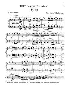 Partition violoncelles, 1812 Overture, The Year 1812 / 1812 год (1812 god)