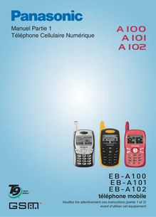 Notice Téléphone portable Panasonic Global  A102