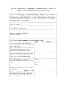 Tn Policy audit form