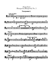 Partition Trombone 1, 2 (ténor), 3 (basse), Hungarian Rhapsody No.5