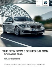 Catalogue sur la BMW Série 5