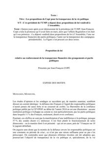 Les propositions de Jean-François Copé