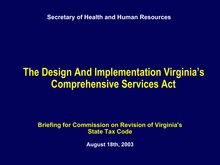 Joint Legislative Audit and Review Commission of the Virginia General Assembly
