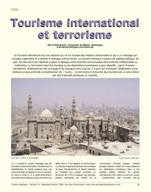Tourisme international et terrorisme Tourisme international et ...
