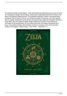 Real The Legend of Zelda Hyrule Historia Book Reviews