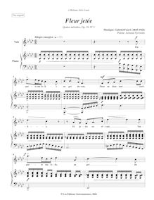 Partition No. 2 - Fleur jetée (Original key, F minor), 4 chansons, Op. 39