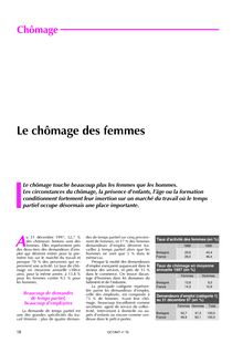 Le chômage des femmes (Octant n° 76)