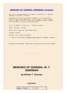 Memoirs of Gen. William T. Sherman — Complete