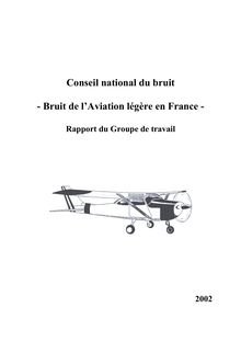 Bruit de l aviation légère en France : rapport du groupe de travail